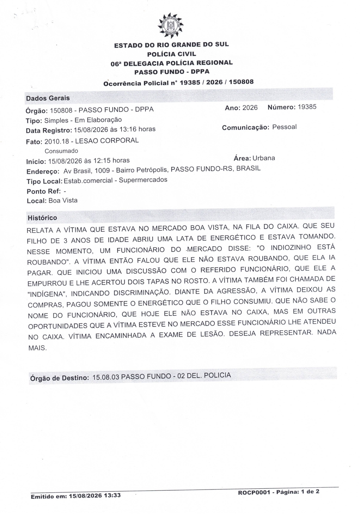 OCORRENCIA POLICIAL LUCIMARA LIMA SIQUEIRA AGOSTO 2026 page 0001