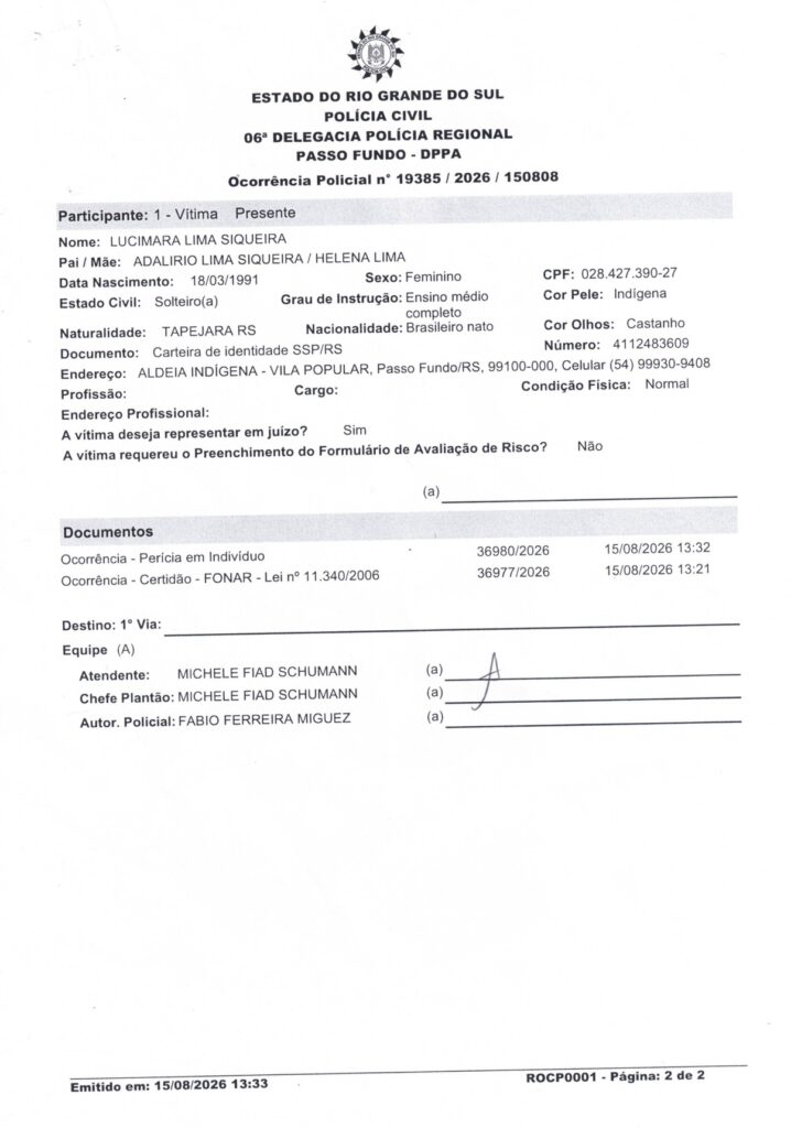 OCORRENCIA POLICIAL LUCIMARA LIMA SIQUEIRA AGOSTO 2026 page 0002